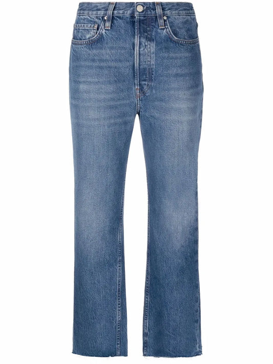 Cropped Straight-Leg Jeans