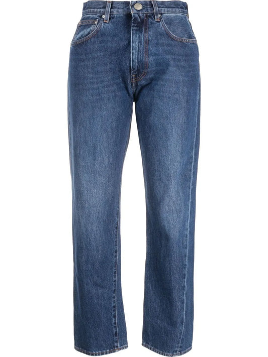 Cropped Straight-Leg Jeans
