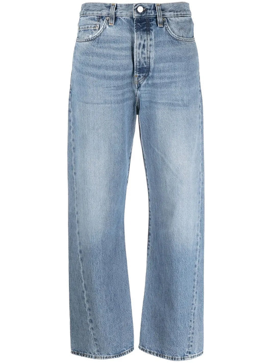 High-Waist Straight-Leg Jeans