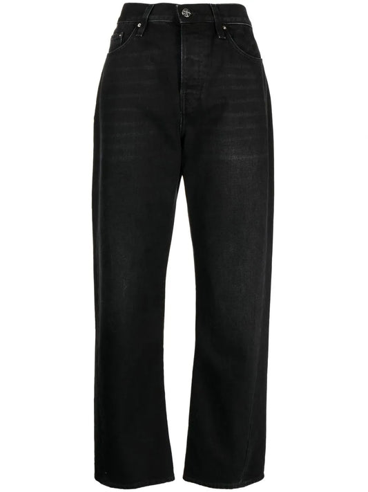Twisted Seam Wide-Leg Jeans