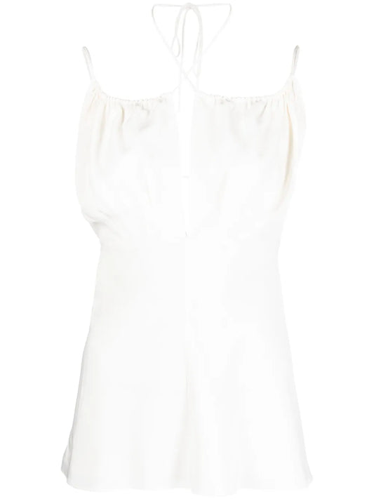 Tie-Fastening Sleeveless Top