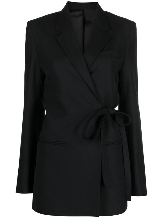 Double-Breasted Wrap Blazer