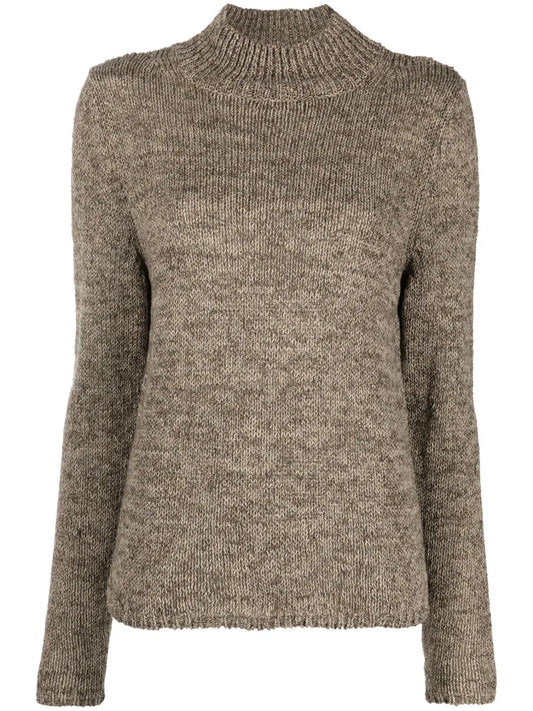 High-Neck Knitted Jumper