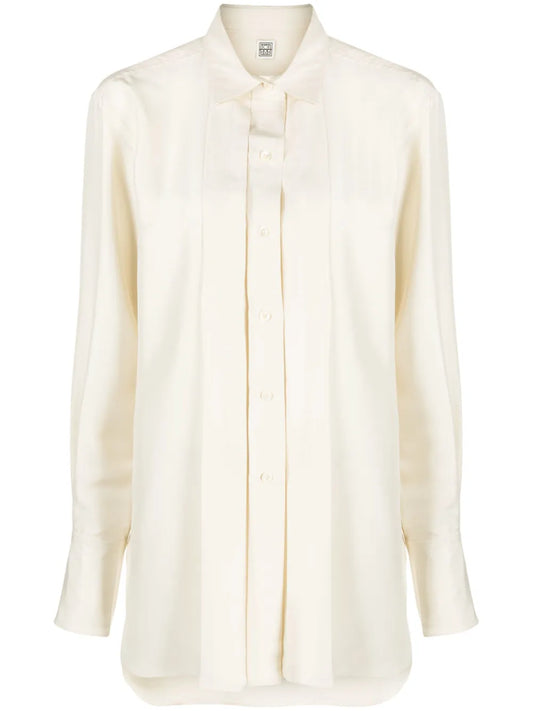Pleated Silk Shirt