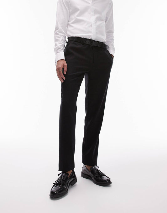 Skinny Textured Trousers