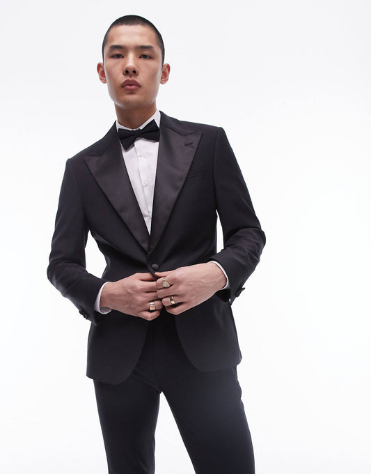 Skinny Premium Wool Rich Tux Jacket