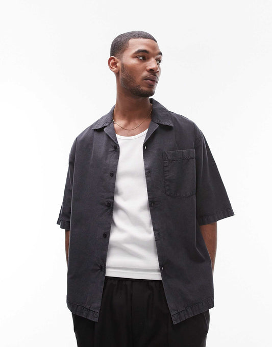 Short Sleeve Relaxed Washed Shirt