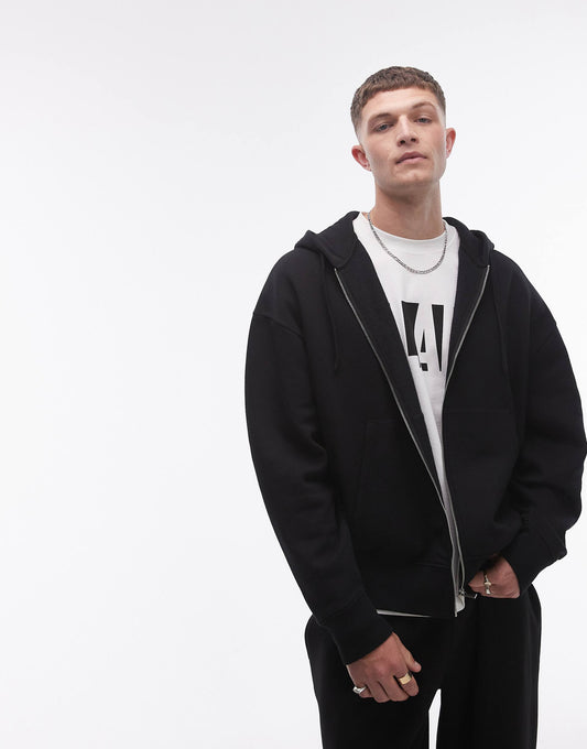 Oversized Fit Full Zip Hoodie