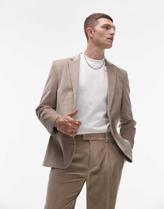 Slim Cord Suit Jacket