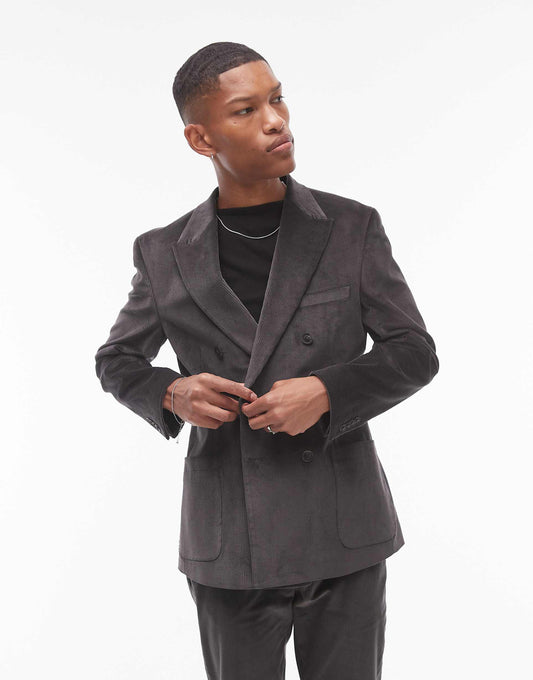 Skinny Cord Suit Jacket