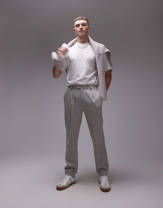 Premium Wool Mix Taper Suit Trouser