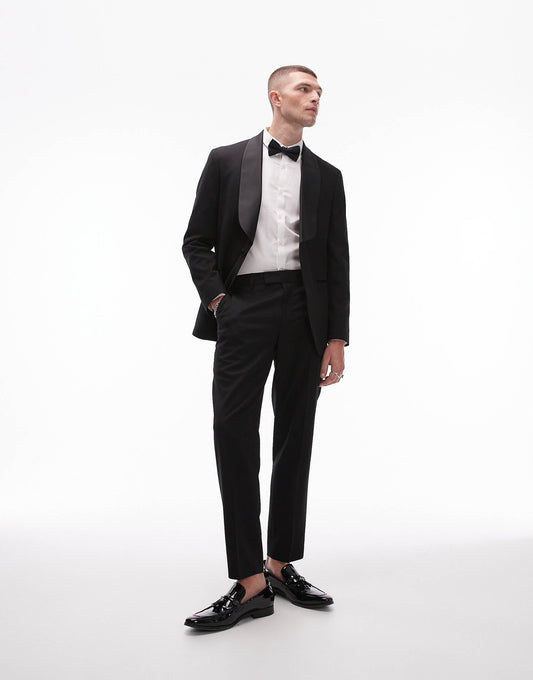 Premium Relaxed Wool Mix Tux Suit Trouser