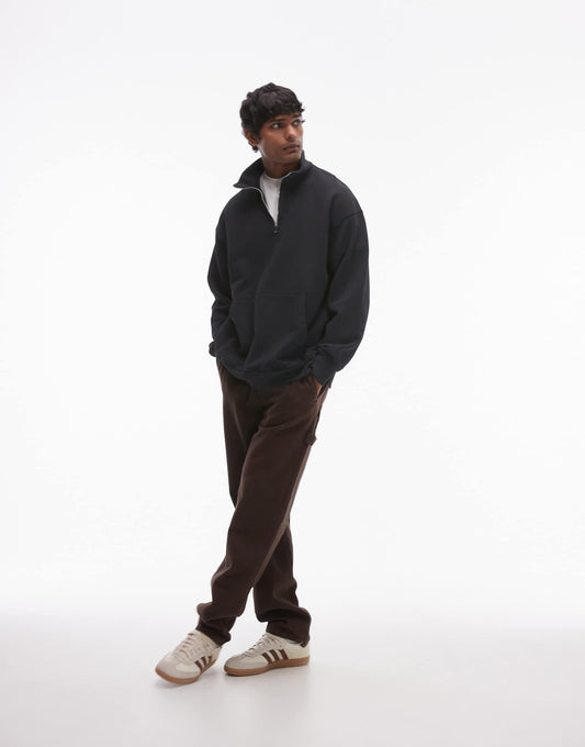 Washed 1/4 Zip Sweatshirt