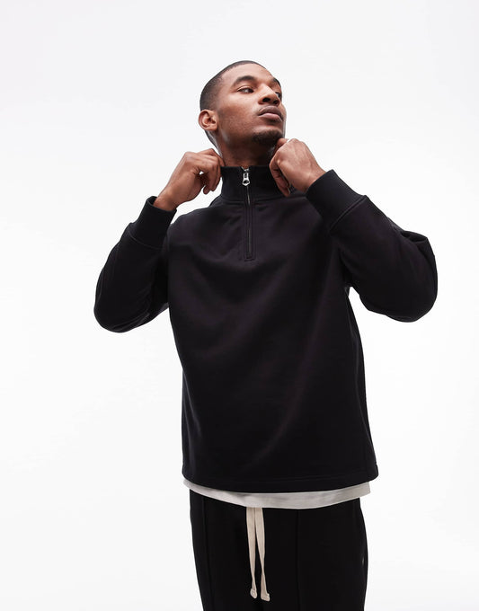 Premium Heavyweight Oversized 1/4 Zip Sweatshirt