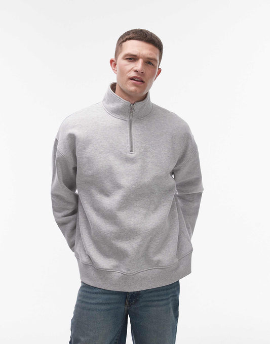 Premium Heavyweight Oversized 1/4 Zip Sweatshirt
