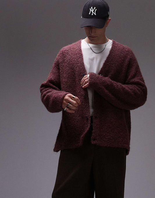 Oversized Boucle Cardigan