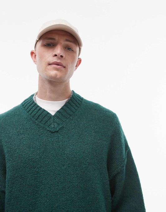 Oversized V Neck Jumper