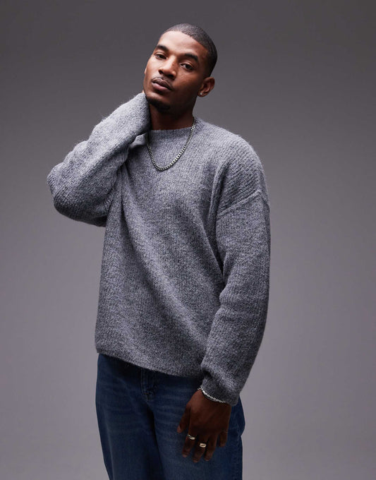 Relaxed Fit Brushed Jumper
