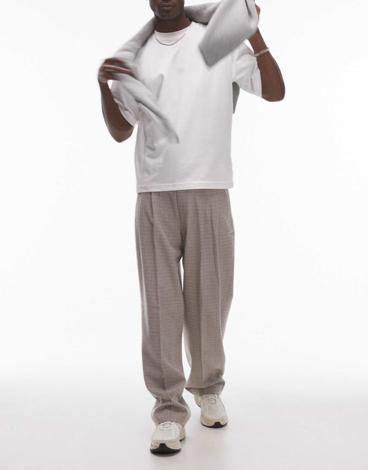 Wide Leg Texture Suit Trousers