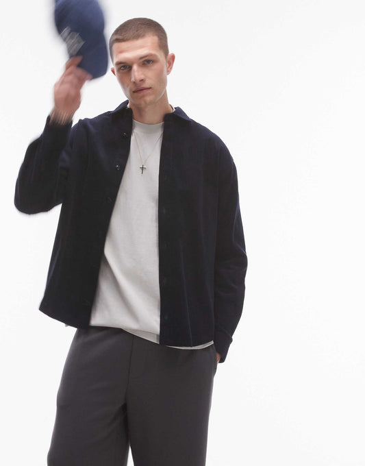 Mini Cord Oversized Shirt