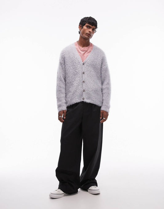 Relaxed Fit Fluffy Cardigan