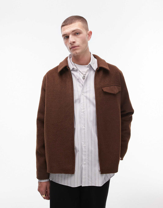 Wool Look Shacket