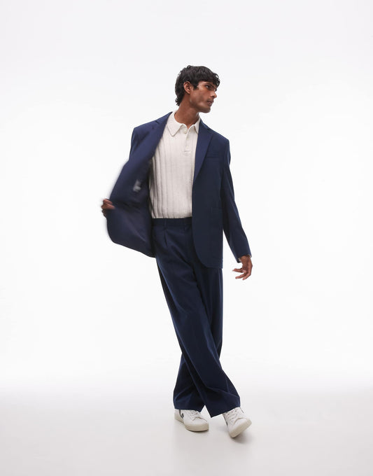 Wide Leg Suit Trousers