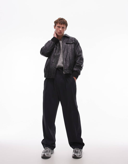 Wide Leg With Elasticated Tie Waist Trousers