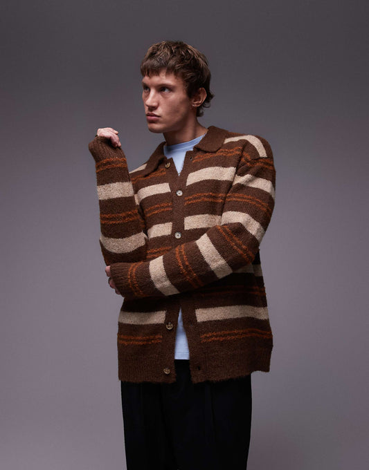 Relaxed Polo Cardigan