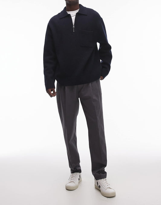 Smart Cotton Tapered Trousers