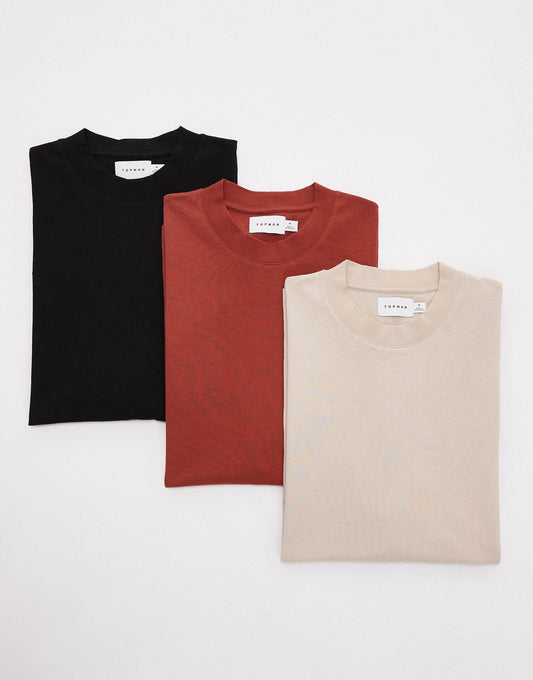 3 Pack Oversized Fit T-Shirt