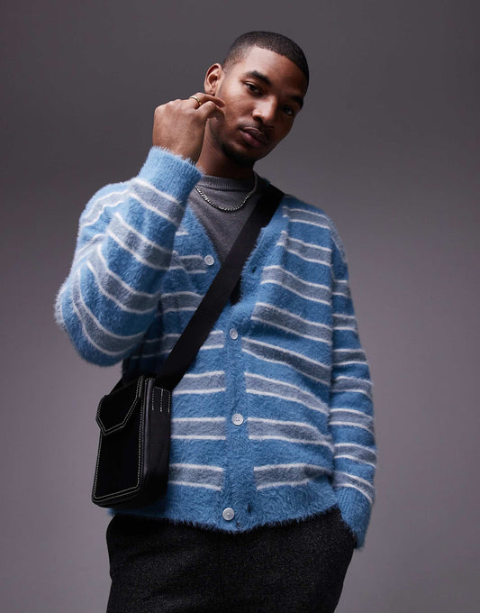 Relaxed Fit Brushed Cardigan