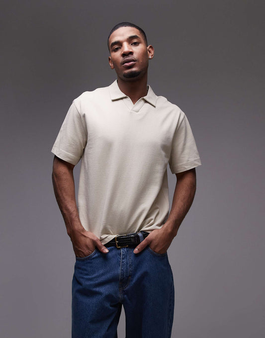Heavyweight Boxy Fit Revere Polo