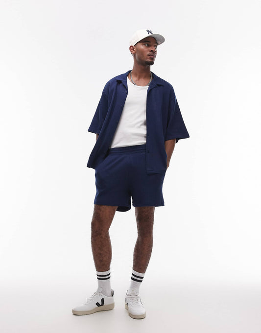 Oversized Fit Waffle Short