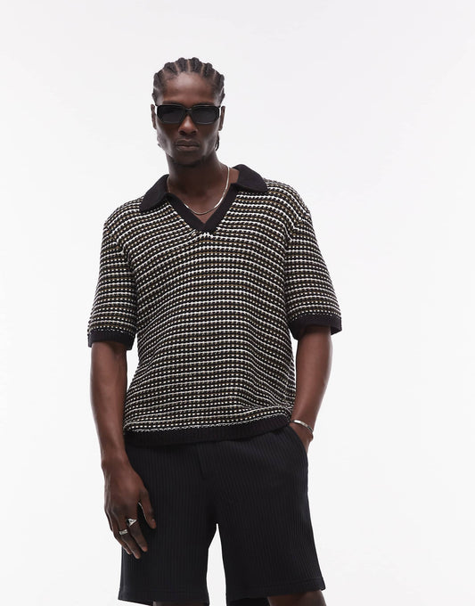 Revere Knitted Polo Shirt