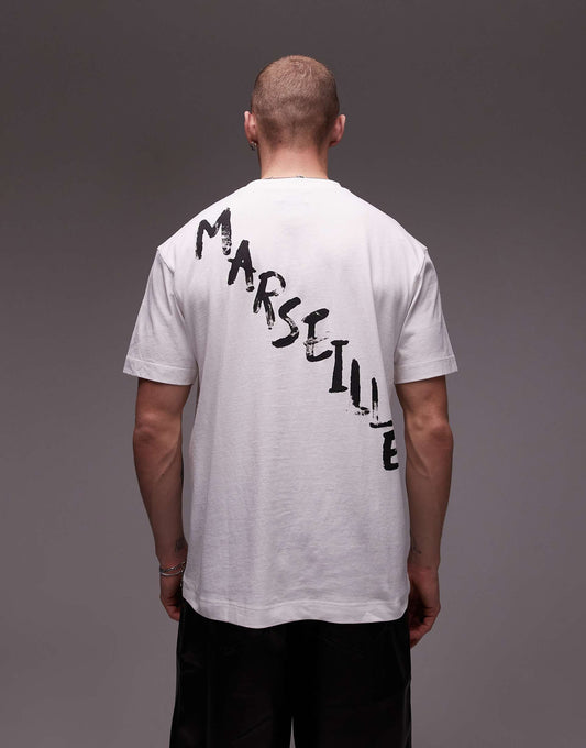 Oversized Fit T-Shirt Front And Back Marseille Print