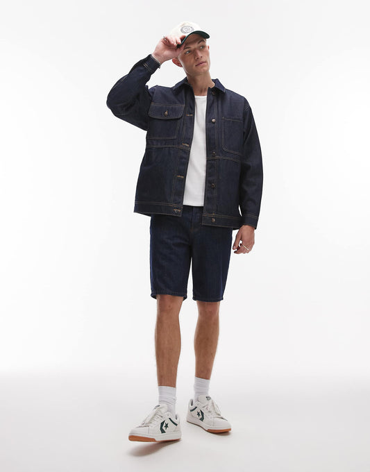 Denim Straight Leg Short