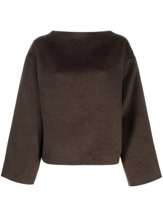 Boat Neck Doublé Wool Jumper