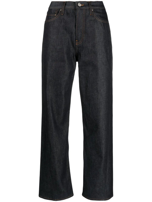 Twisted Seam Straight-Leg Jeans