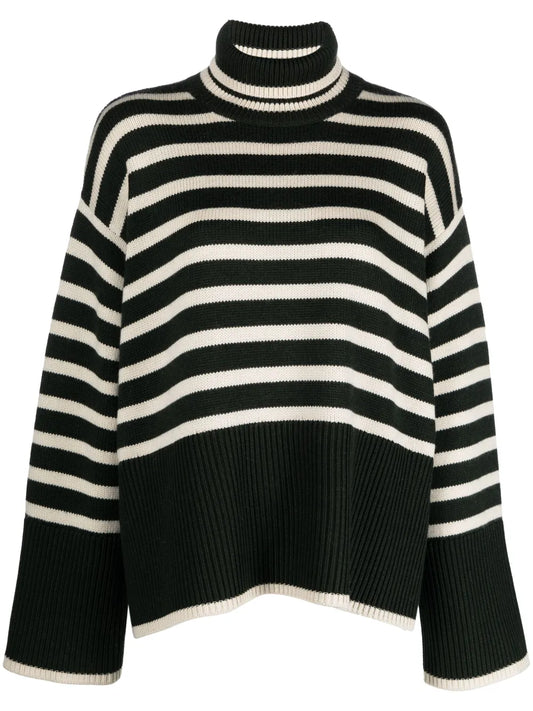 Striped Wool-Cotton Jumper
