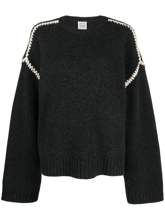 Embroidered Wool Jumper
