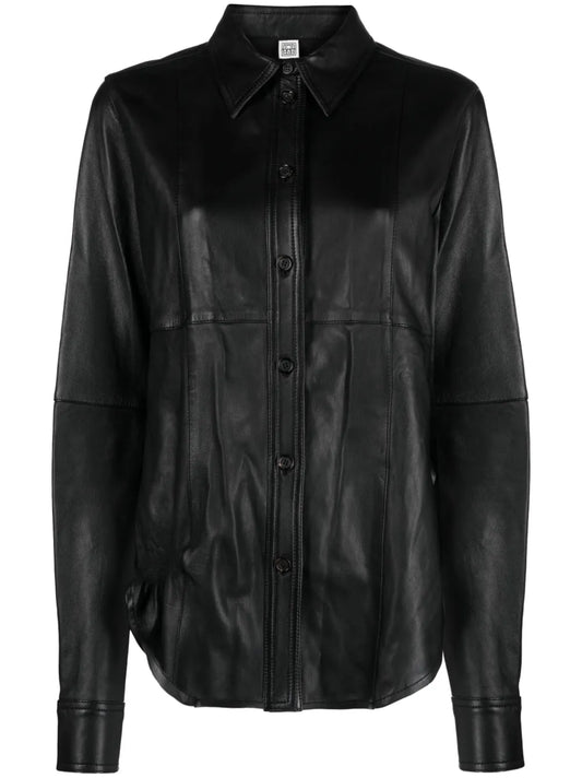 Panelled Leather Shirt