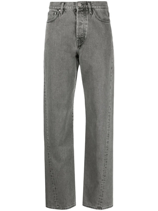Twisted Seam Straight-Leg Jeans