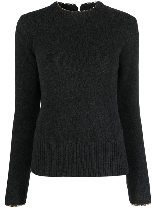 Chain-Edge Wool-Cashmere Jumper