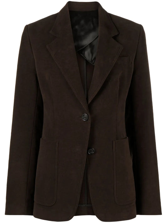 Cinched-Waist Moleskin Blazer