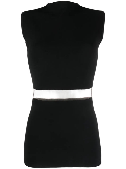 High-Neck Sleeveless Top
