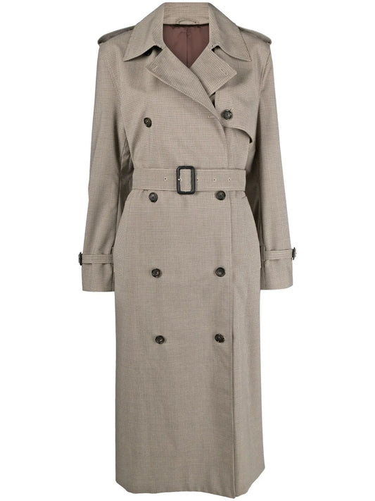 Houndstooth Trench Coat