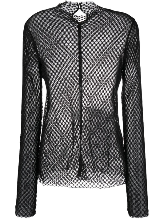Diamond-Lace Sheer Top