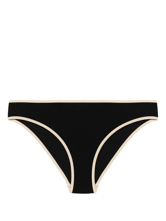 Striped-Edge Bikini Bottoms