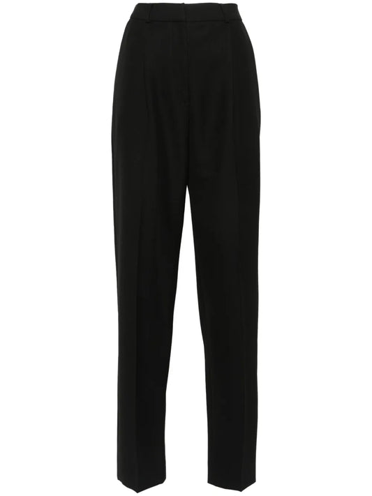 Single-Pleat Tapered Trousers